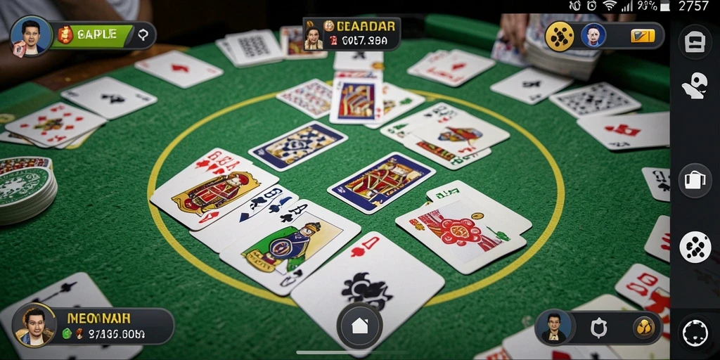 Tampilan gameplay Gaple yang menantang dan seru.