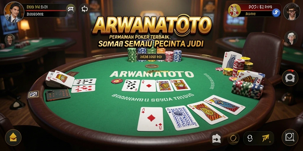 Tampilan gameplay menarik dari ARWANATOTO saat bermain Poker.
