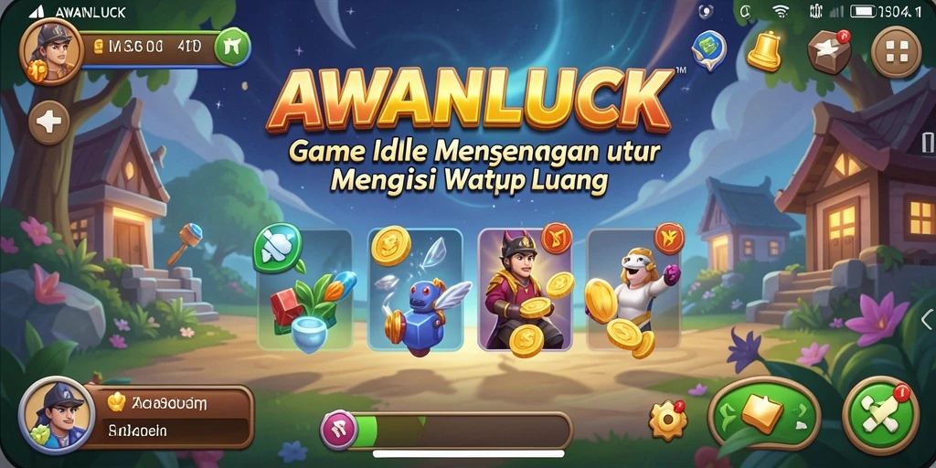 Screenshot gameplay menarik AWANLUCK dengan karakter melawan waktu.