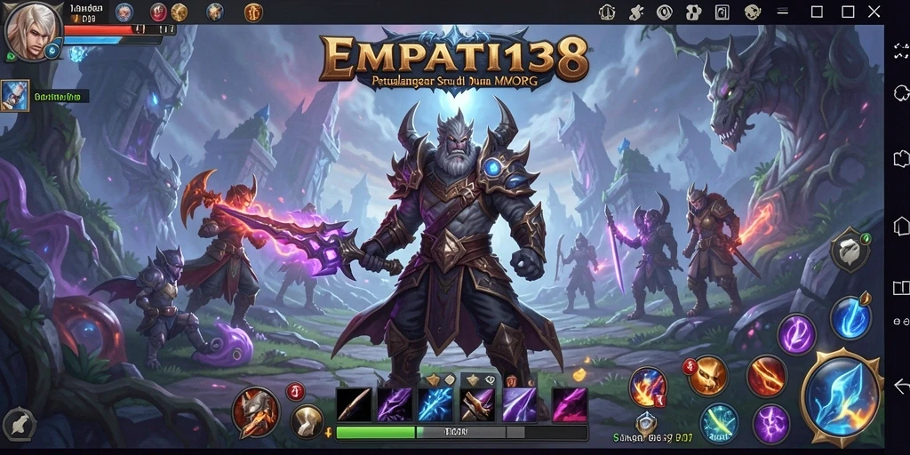 Screenshot utama EMPATI138 menampilkan aksi seru dalam pertempuran MMORPG.