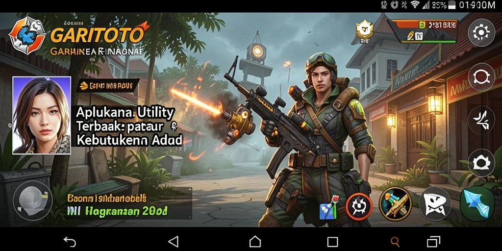 Screenshot GARITOTO menampilkan antarmuka aplikasi Utility yang intuitif.