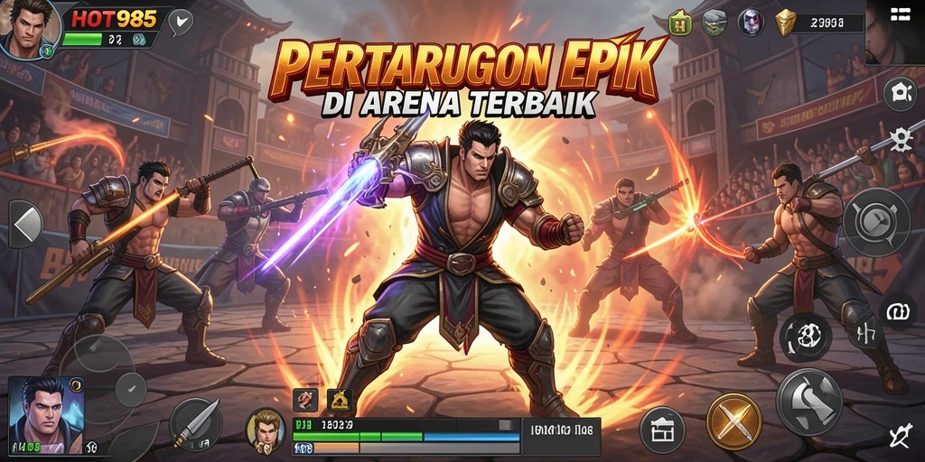 Tampilan seru pertarungan karakter di <strong>HOT985</strong>.