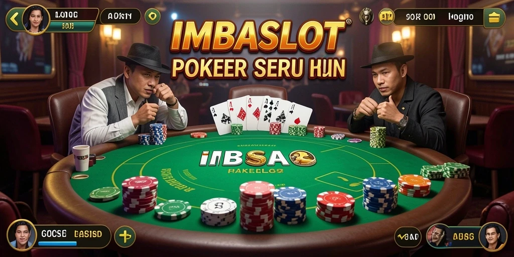 Tampilan screenshot gameplay Poker yang menegangkan di IMBASLOT.
