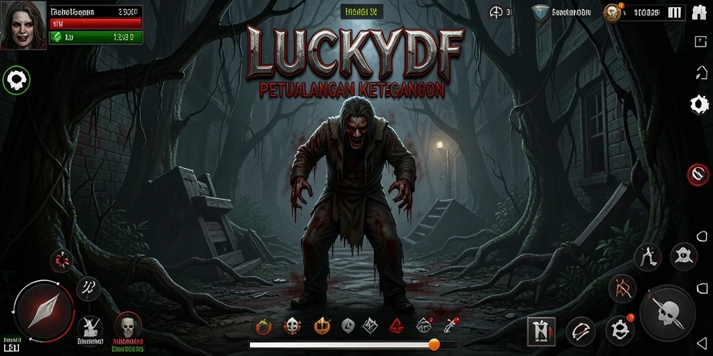 Screenshot gameplay menampilkan suasana Horror yang mendebarkan.