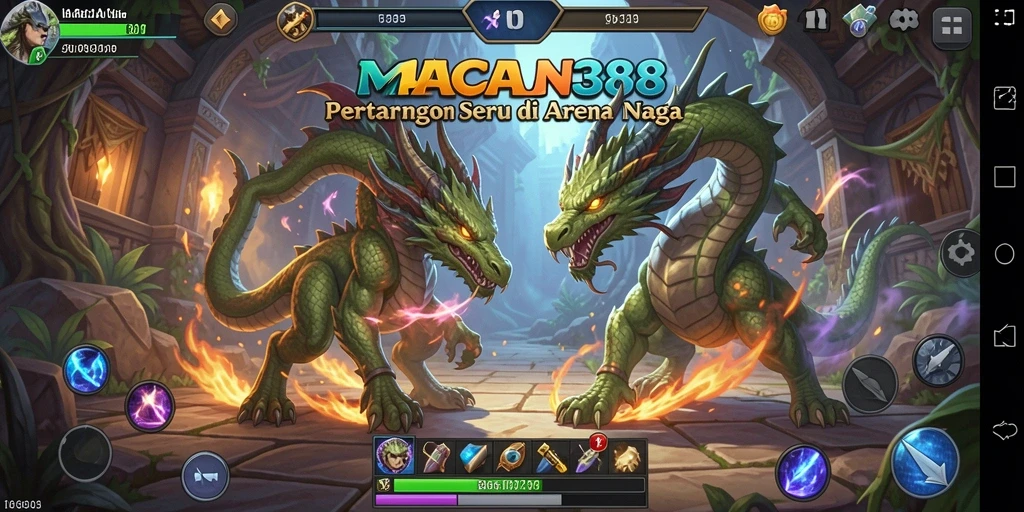 Gameplay seru di arena pertarungan <strong>MACAN388</strong> dengan karakter yang beragam.