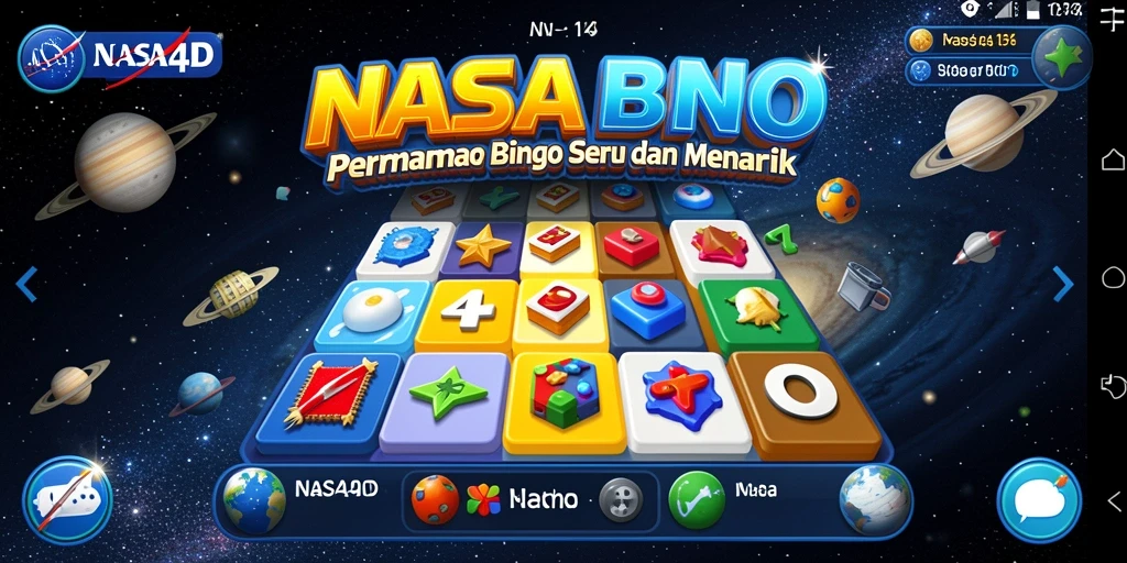 Screenshot gameplay NASA4D menampilkan keseruan permainan Bingo.
