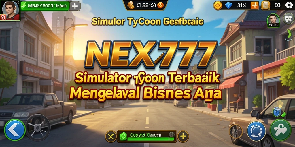 Tampilan gameplay NEX777 dengan elemen manajemen Tycoon yang menarik.