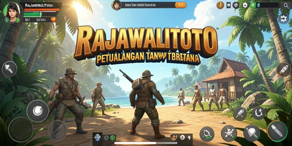 Screenshot gameplay RAJAWALITOTO yang menunjukkan eksplorasi di dunia terbuka.