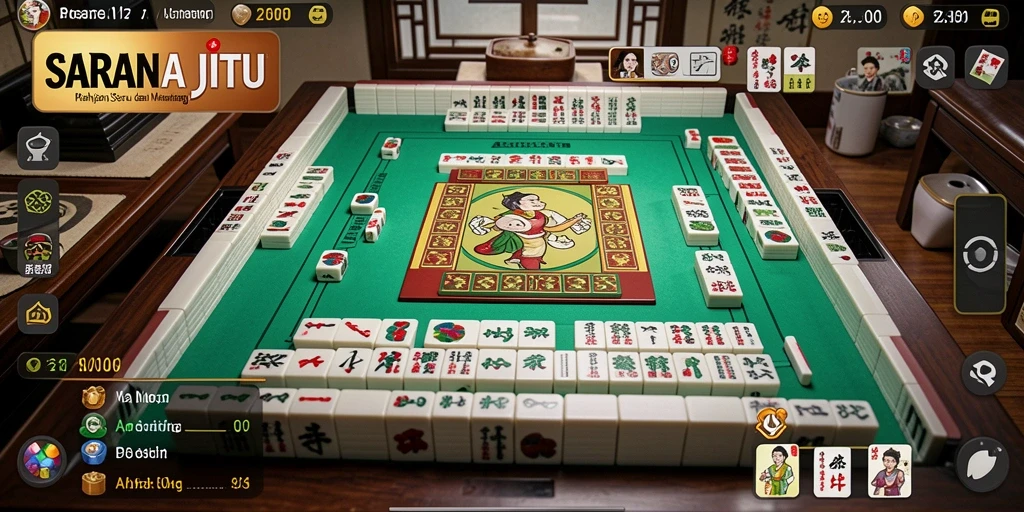Screenshot utama dari gameplay Mahjong yang menarik dan menantang.
