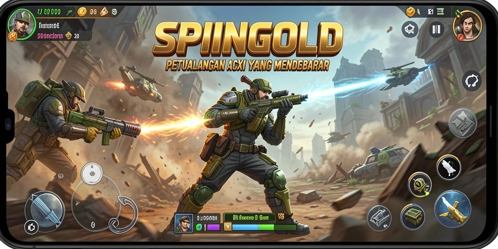 Tampilan menakjubkan dari aksi SPINGOLD dalam gameplay yang mendebarkan.